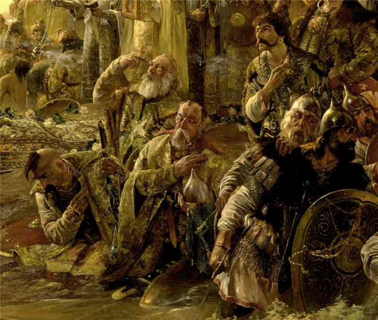 "Крещение Руси". Фрагмент. Художник В. Назарук.