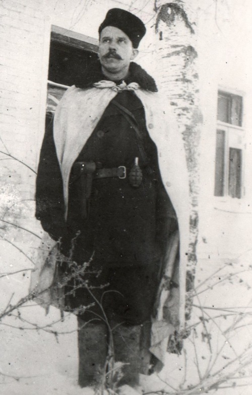 Борис Тагунов, командир партизанского отряда. Волоколамский район, 1941 год.